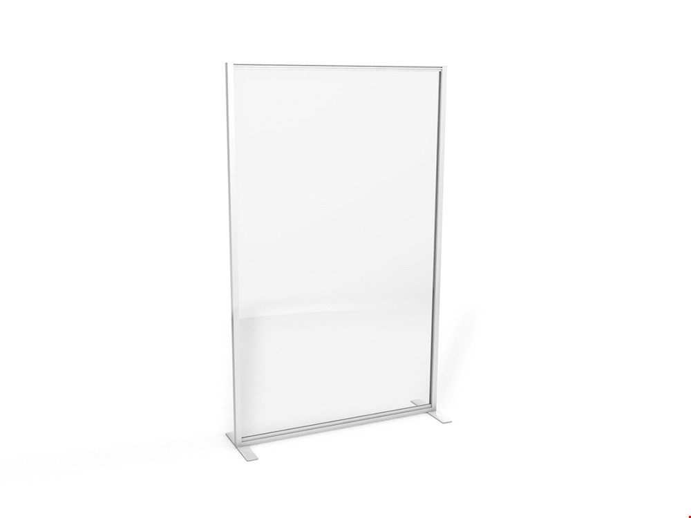Perspex Screen For Social Distancing In Pubs And Bars With White Frame