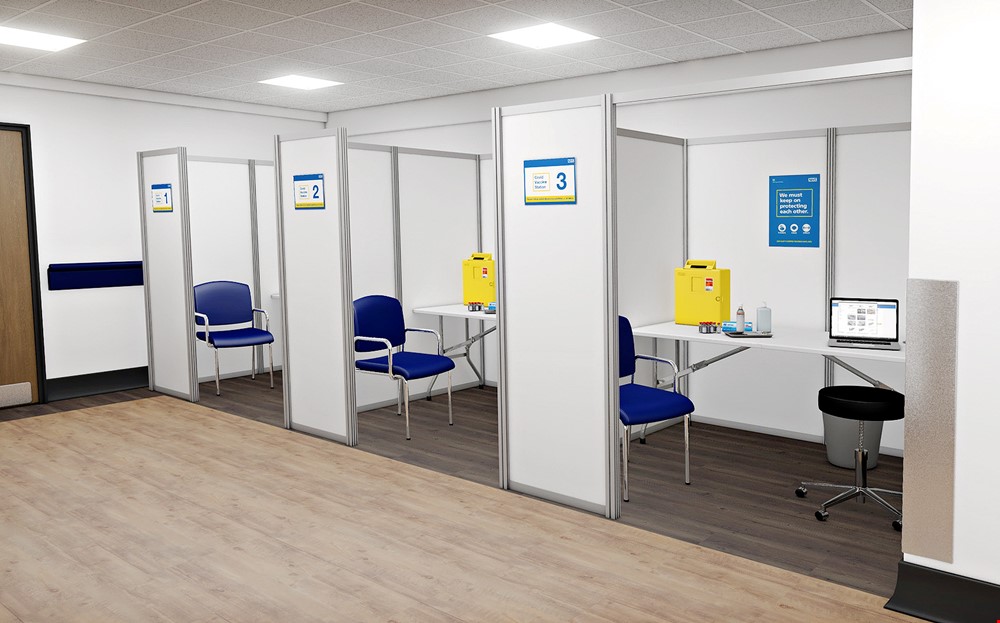 Freestanding Modular COVID Vaccination Cubicles Stations 