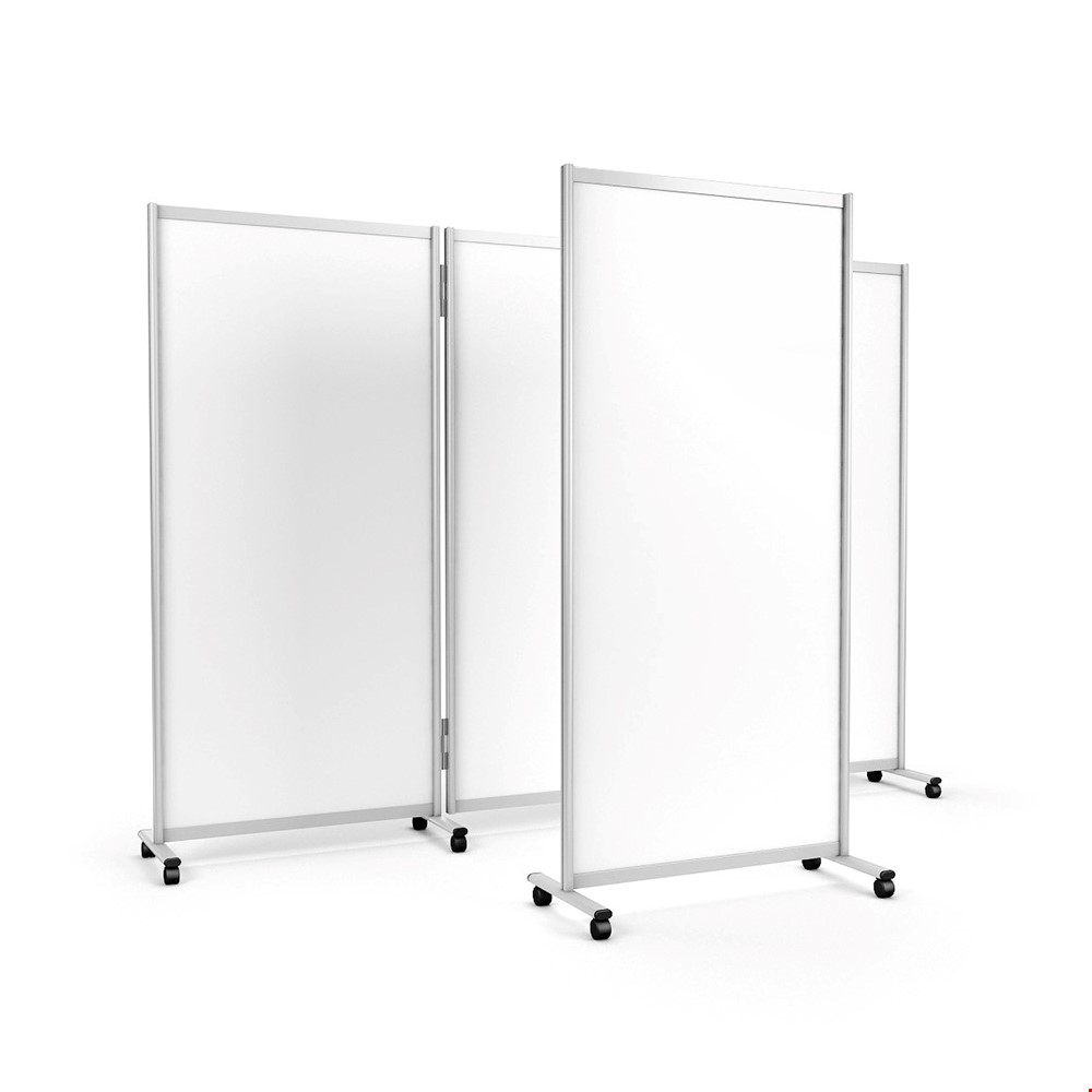 GUARDIAN DIGNITY® Mobile Medical Screens Hospital Ward Feature An Opaque White Panel For Patient Privacy & Dignity