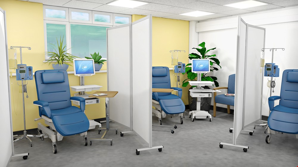 GUARDIAN DIGNITY® Clinic Medical Screens Provide Privacy In Hospital Wards And Treatment Rooms
