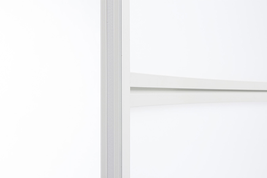 Curved Office Screen with Glazed Panel Curved Acrylic Screens