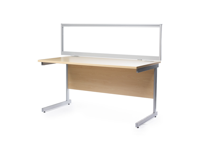 Glazed Desktop Screen with Choice of Acrylic Colours
