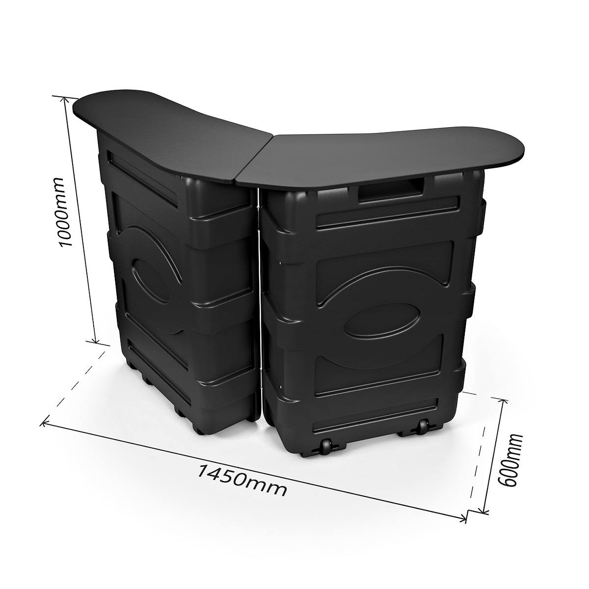 Dimensions of Griffin Folding Exhibition Counter Case
