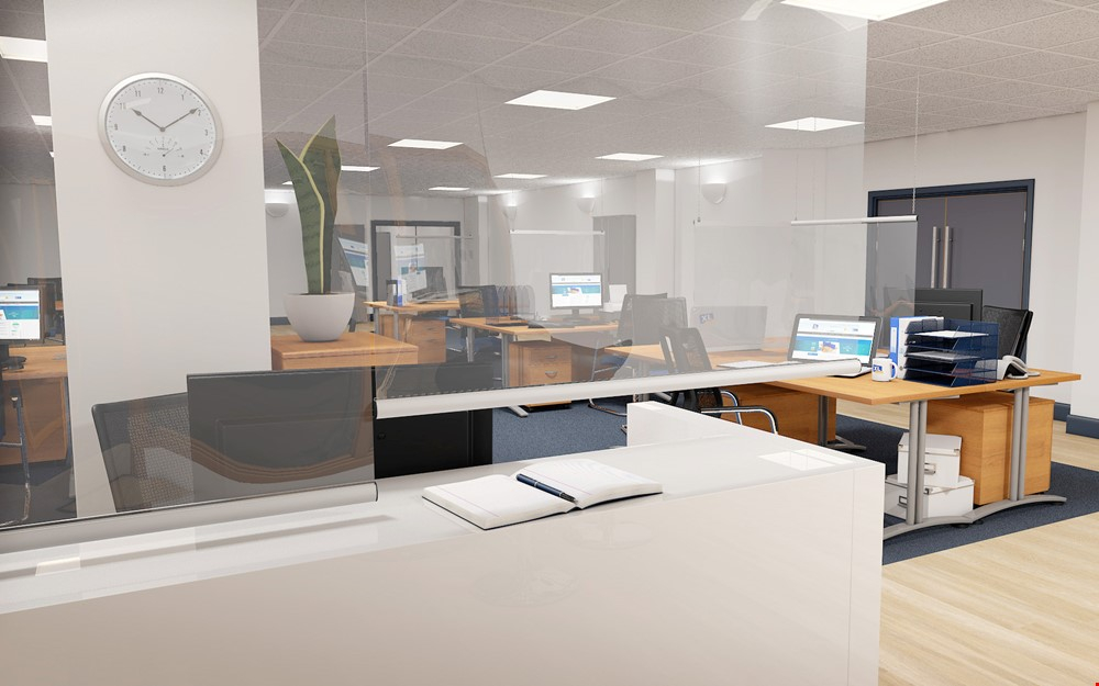 Hanging Sneeze Guard Screens Are Also For Use in Offices