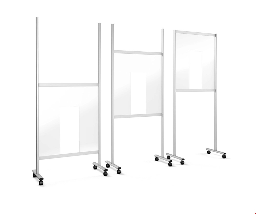 Height Adjustable Free Standing Arm Vaccination Protective Screens - Suitable For Standing or Seated Position