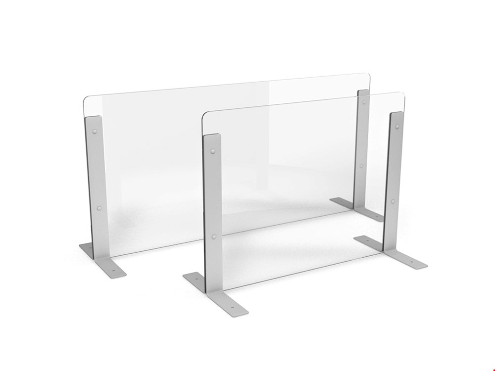 Height Adjustable Perspex Sneeze Guards 515mm High - Wipeable, Easy-Clean Protection Barriers