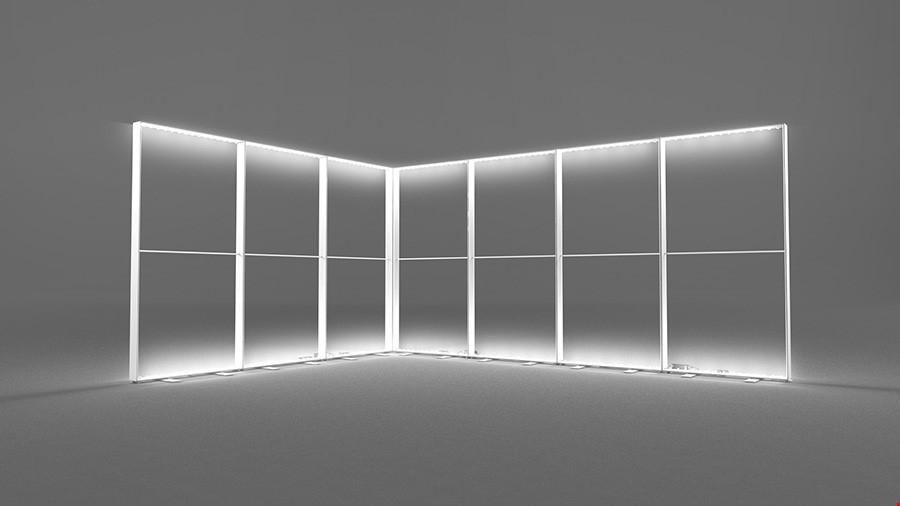 iLLUMiGO™ 3x4 LED Exhibition Stand Is Made Up Of 7 LED Banners That Feature Low-Cost LED Lighting