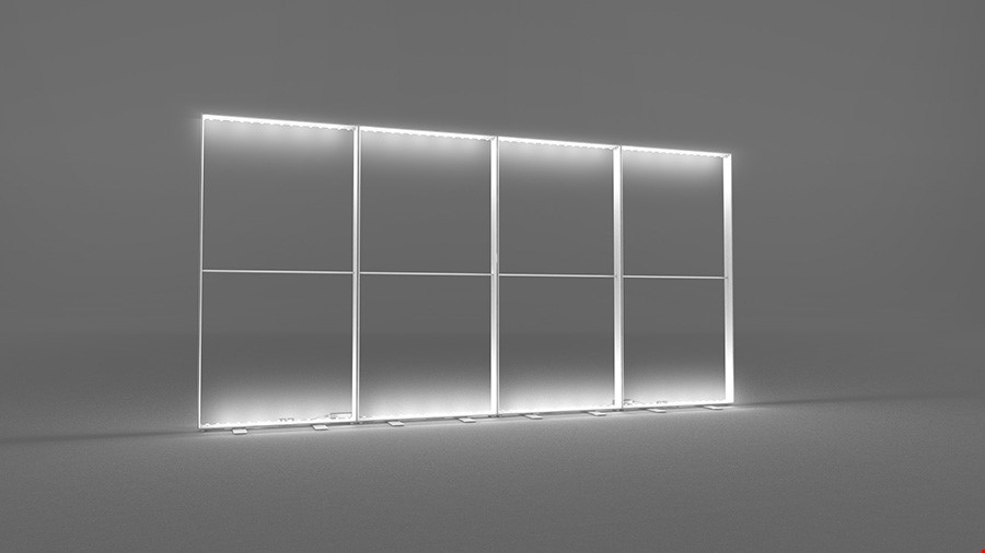 iLLUMiGO™ 4m Backwall Portable Lightbox Display Provides Even Illumination Across The Printed Artwork