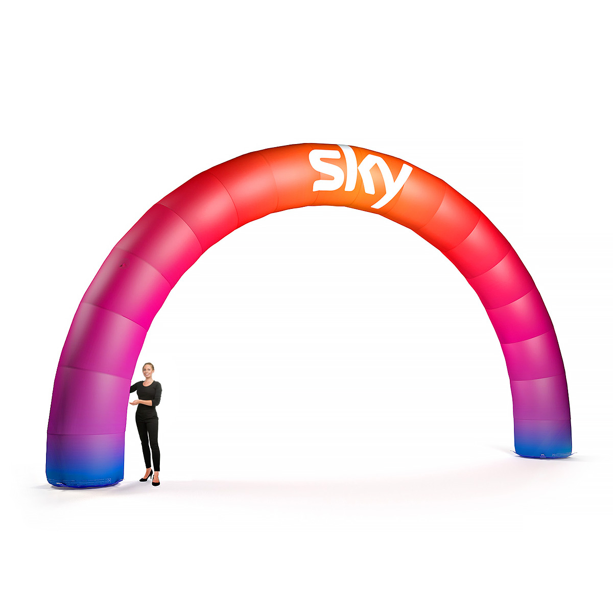 10m Inflatable Arch Round Archway Custom Printed Balloon, Extra-Large Start Finish Race Arch