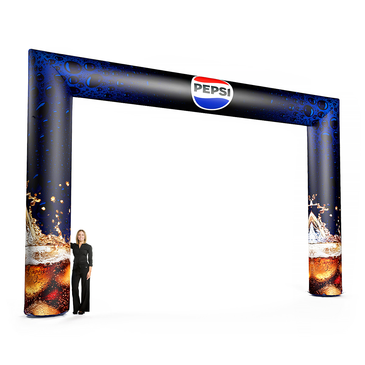 Rectangle Inflatable Balloon Arch 8m Blow Up Finish Start Line Custom Branded On Both Sides