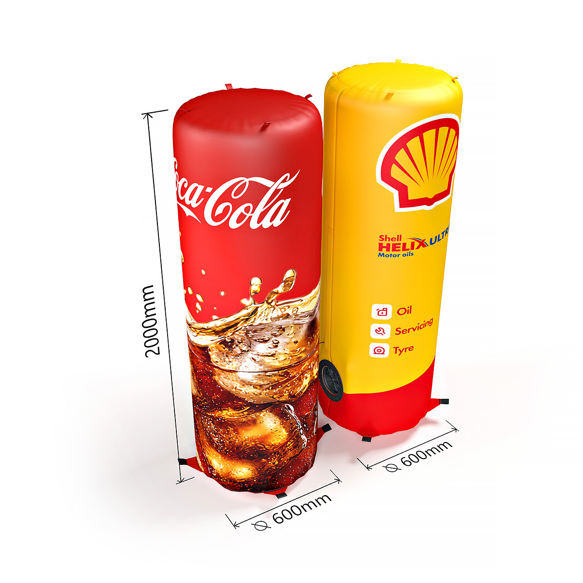 Dimensions of Inflatable Air Columns 2m High Outdoor Advertising Displays