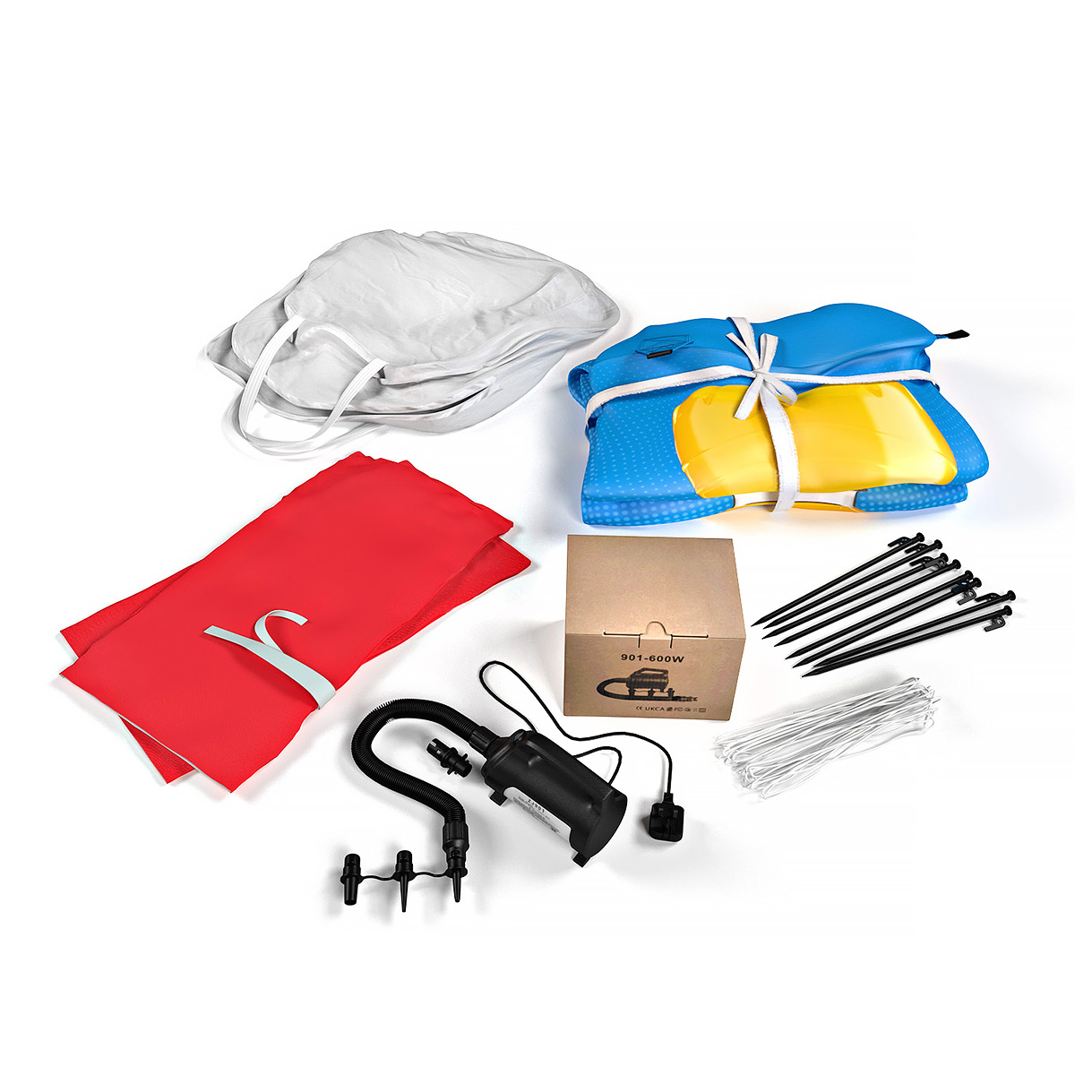Sealed Inflatable Column Components Including Carry Bag And Tethering Kit