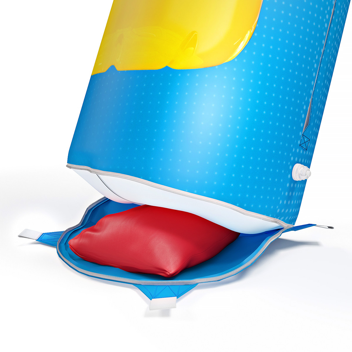 Zip Up Sand Bag Compartment For Additional Stability On Sealed Inflatable Column Only