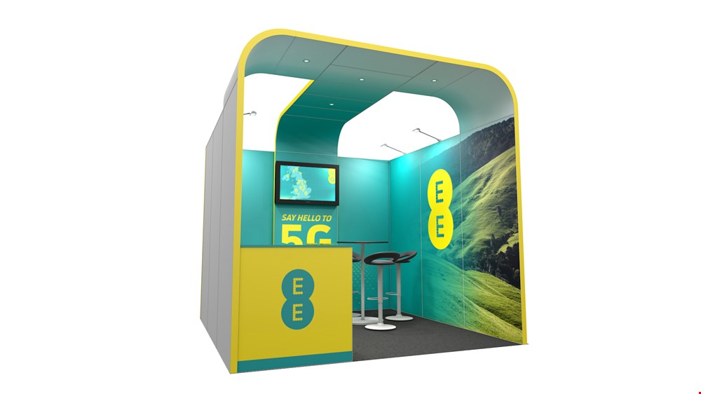 Integra<sup>®</sup> 3m x 3m Rental Exhibition Stand Booth With Exhibition Welcome Counter & AV Accessories