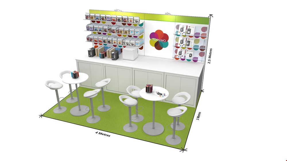 Integra<sup>®</sup> 4m x 3m Trade Show Stand For Hire With Customer Meeting Areas