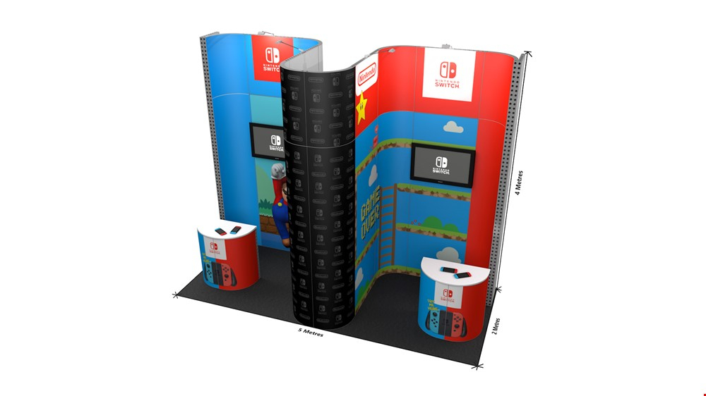 Integra<sup>®</sup> 5m x 2m Rental Exhibition Stand Backwall Display Stand