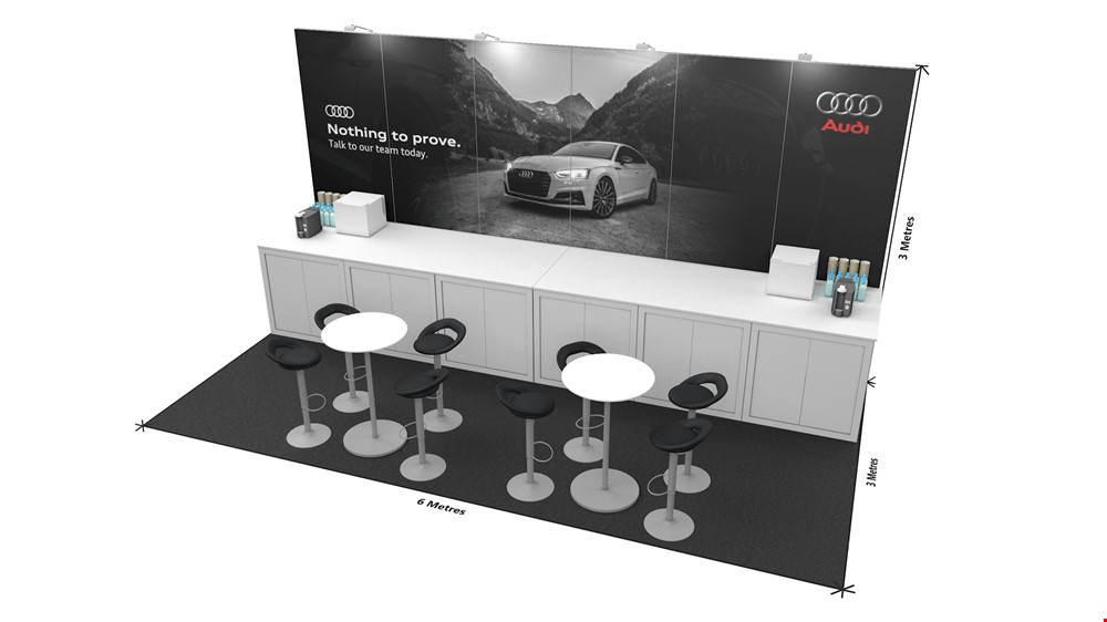 Integra<sup>®</sup> Exhibition Stand Hire Services 6m x 3m Backwall Trade Show Stand