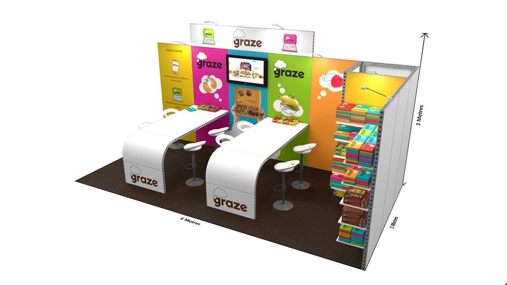 Integra<sup>®</sup> 6m x 3m Rental Exhibition Stand Pop Up Shop With Interactive Meeting Points