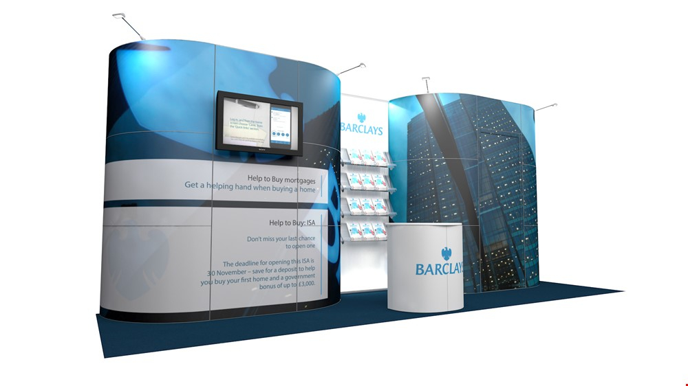 Integra<sup>®</sup> Backwall Exhibition Stand For Hire 7m x 2m Includes Install And Dismantle Service