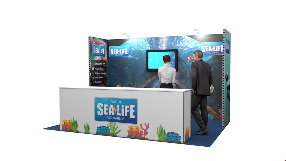 Integra<sup>®</sup> Hired Exhibition Stand 4m x 3m Backwall Display Stand