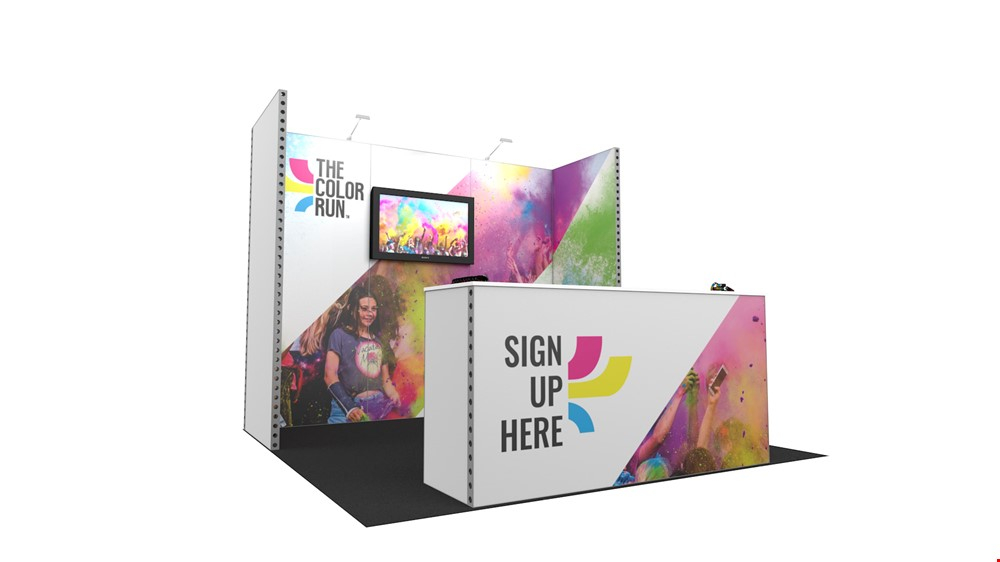 Integra<sup>®</sup> Exhibition Stand Hire Services 3m x 3m Backdrop With Install And Dismantle