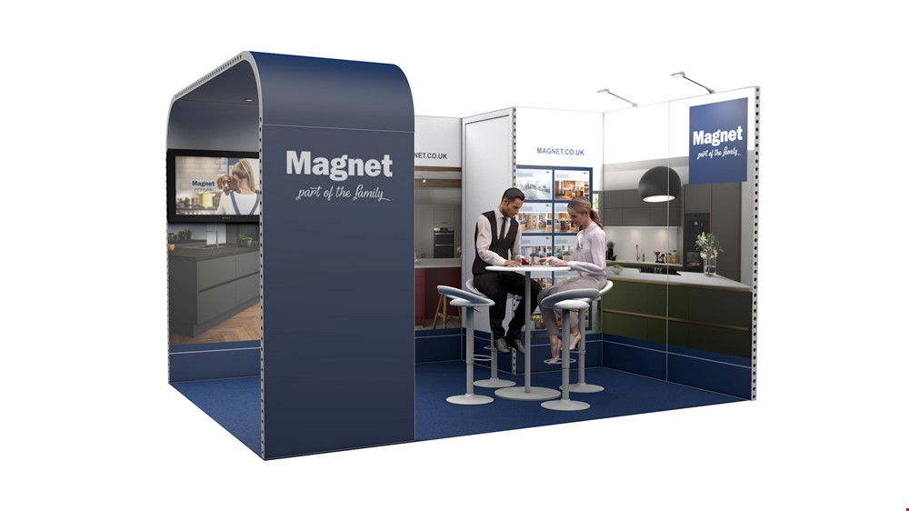 Integra<sup>®</sup> Hire Trade Show Stand 4m x 3m L-Shaped Corner Exhibition Stand