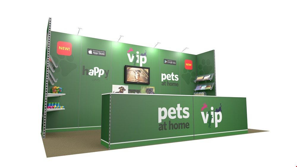 Integra<sup>®</sup> 6m x 3m Hired Exhibition Stand Backdrop With Install And Dismantle Service