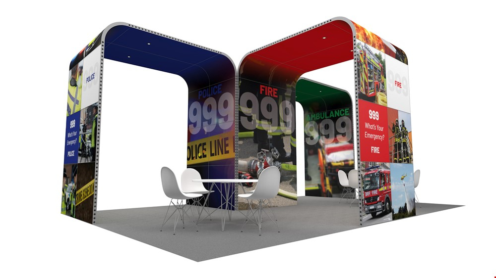 Integra Exhibition Stand 8m x 5m Island Kit 33 - To Hire