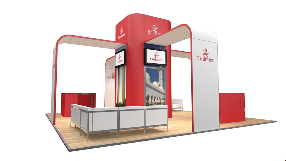 Integra<sup>®</sup> Island Exhibition Stand Rental 7m x 7m With Install And Dismantle Service