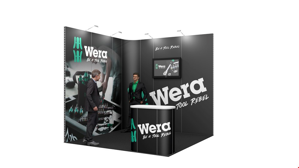Integra® L-Shaped 3m x 3m Corner Exhibition Stand With Complete Project Management Design And Build