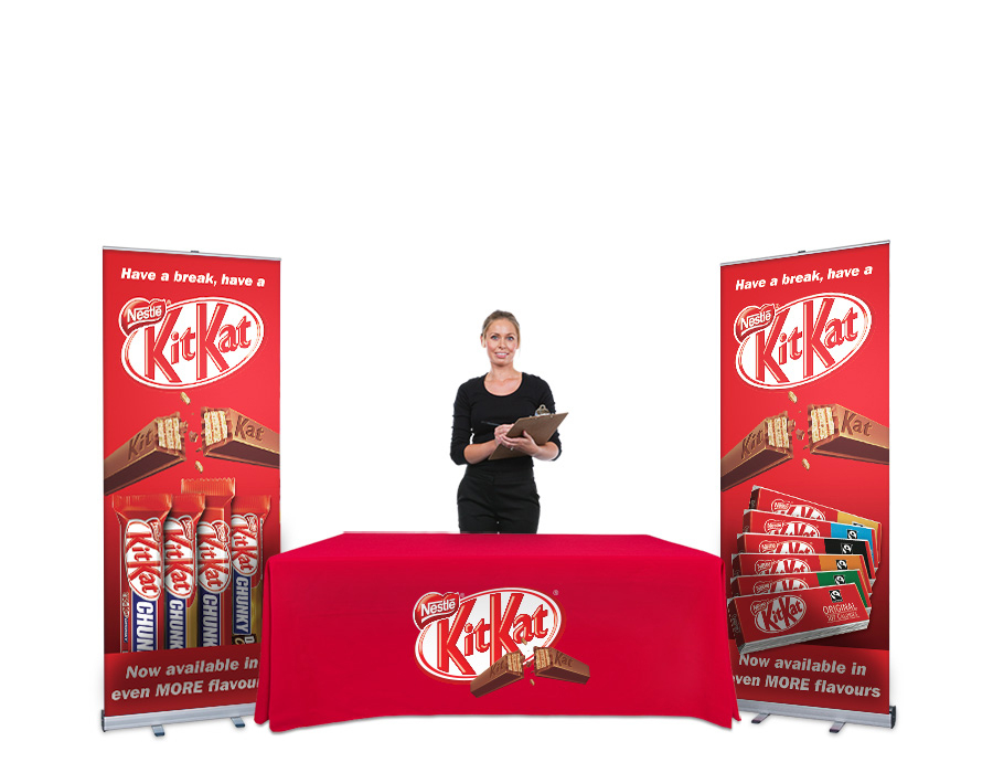 Exhibition Bundle with Two Banners and Printed Tablecloth