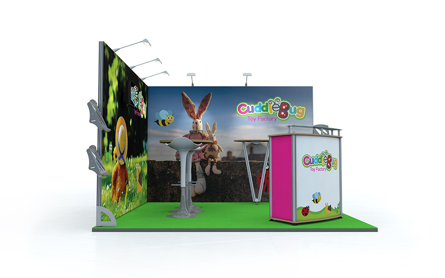 L-Shape Linear Exhibition Stand 3m x 3m