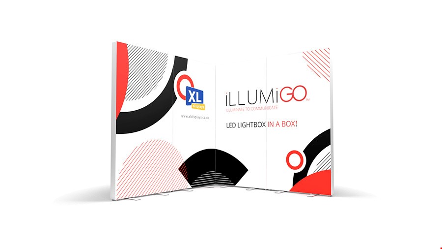 iLLUMiGO™ L-Shaped 2m x 2m LED Banner Display
