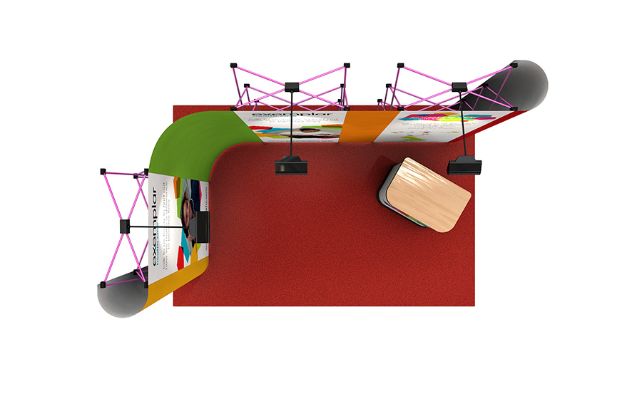 L-Shaped 2m x 3m Pop Up Exhibition Stand