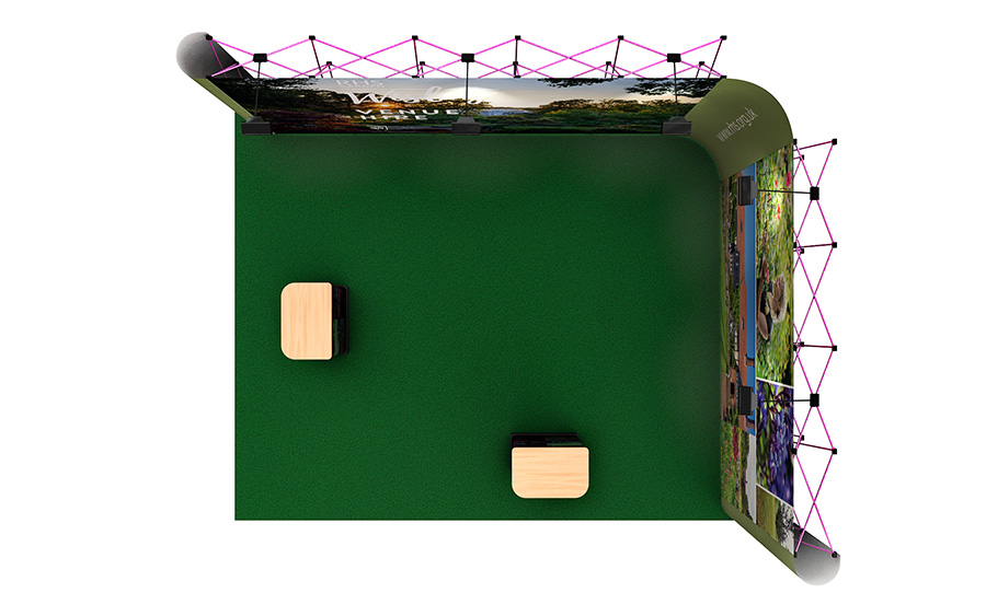 L-Shaped Pop Up Exhibition Stand Plan View