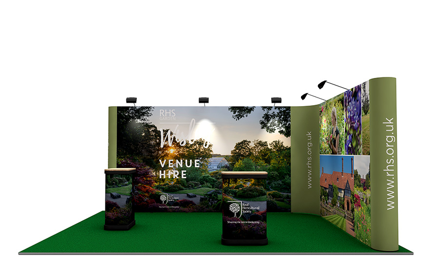 4m x 5m L-Shape Pop Up Exhibition Corner Stand