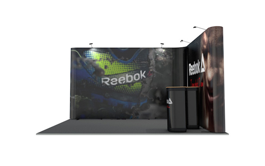 Complete Linked Pop Up Exhibition Stand Fits Into The Two Supplied Transportation Cases