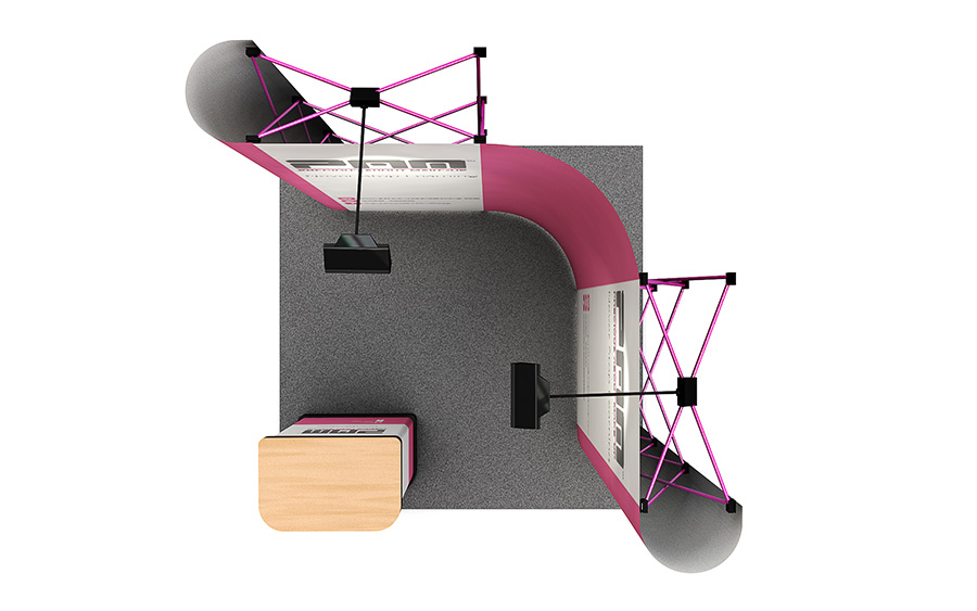 L-Shaped Pop Up Exhibition Stand Plan View