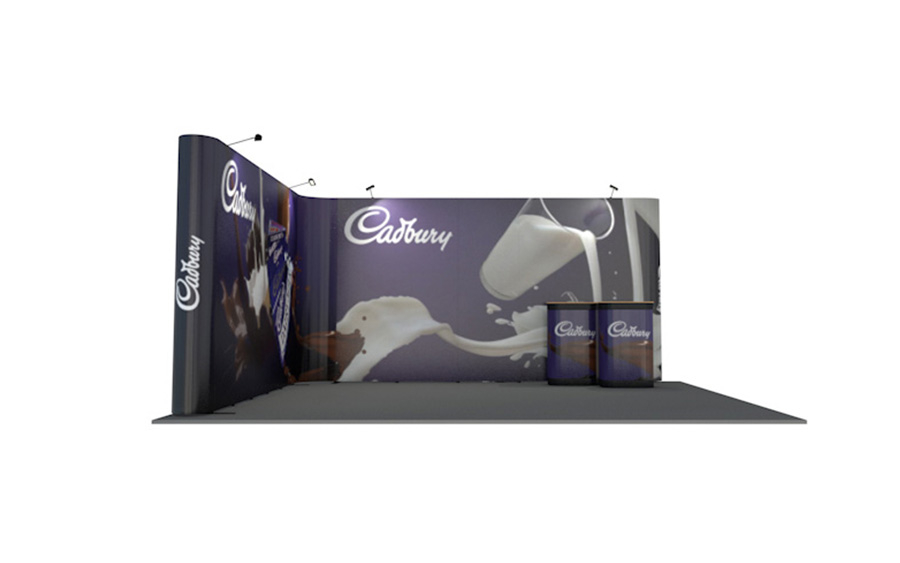 Complete Linked Pop Up Exhibition Stand Fits Into The Two Supplied Transportation Cases