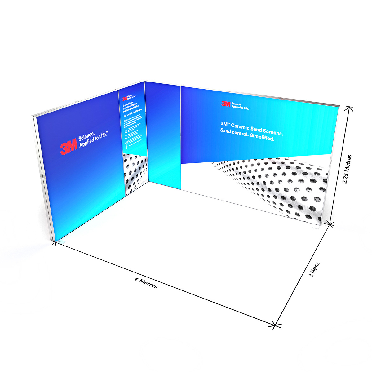 Floor Plan of 4m x 3m Shell Scheme LED Lightbox Exhibition Stand