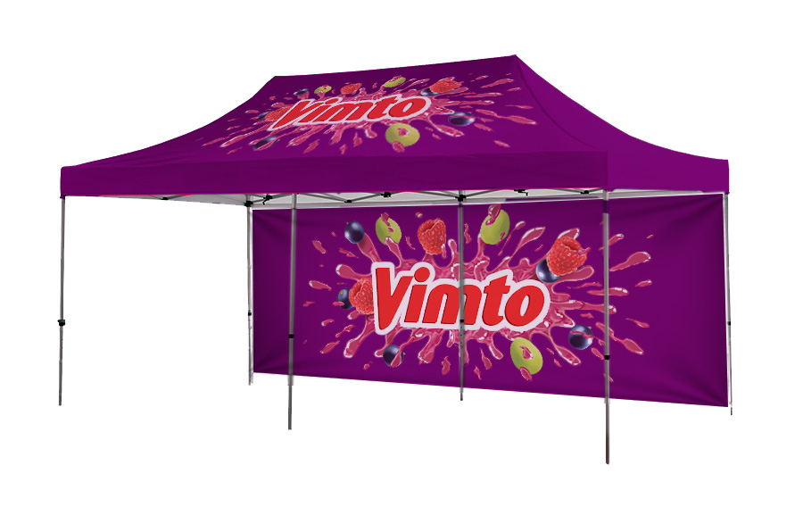 Large Printed Gazebo with Printed Back Wall