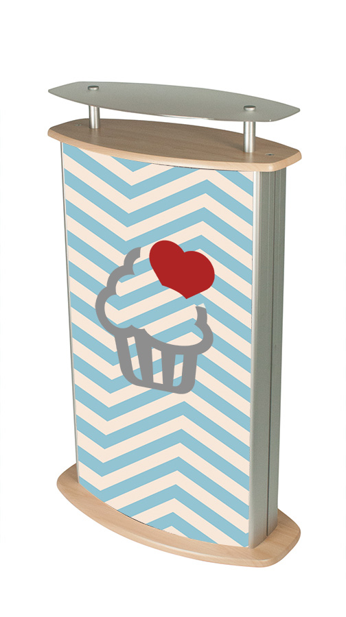 Lectern Display Column with Graphic Panel