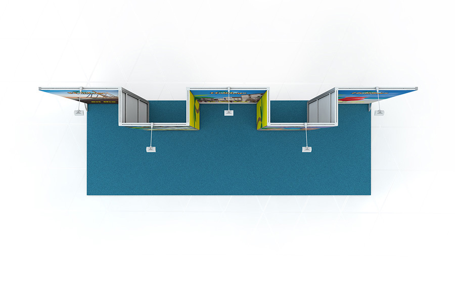 Linear Exhibition Stand Back Wall Plan View