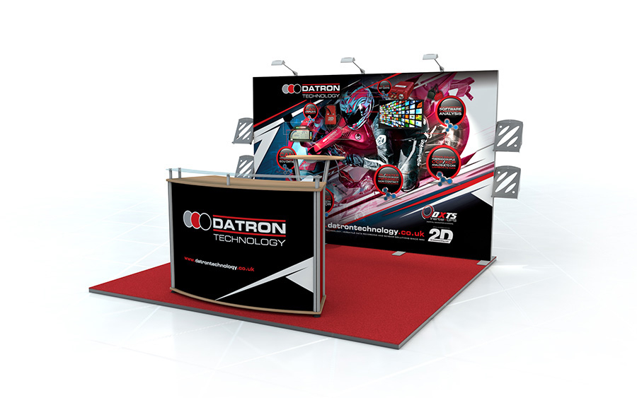 3m x 3m Linear Exhibition Stand With Linear Counter