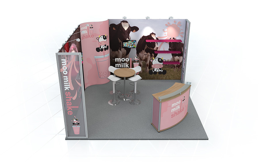 Linear Vector Exhibition Stand With Accessories