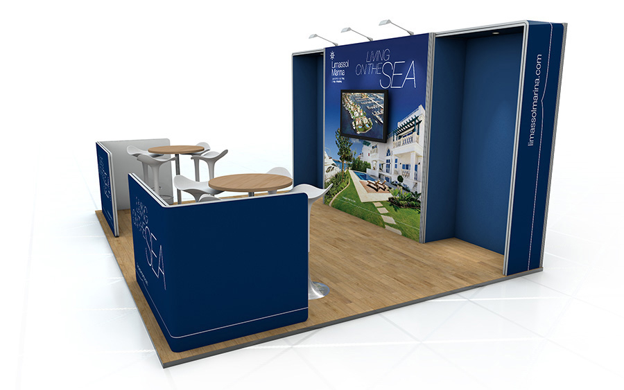 Linear Vector Back Wall Exhibition Stand