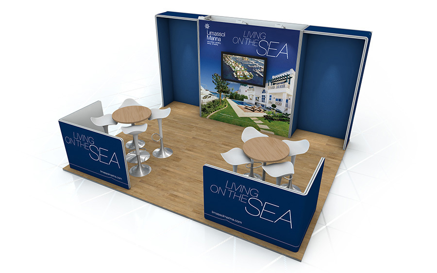 4m x 4m Custom Linear Vector Exhibition Stand