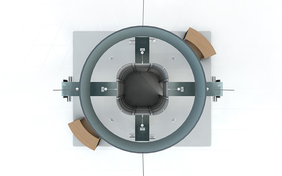 Linear Vector Exhibition Stand Plan View