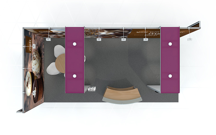 Linear Vector Exhibition Stand Plan View