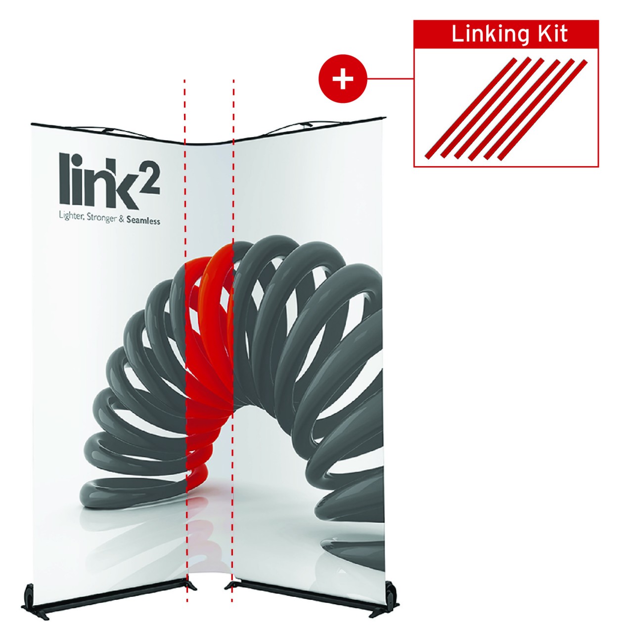 Flexi-Link Kit for Link2 Roller Banner Includes Graphic Panel and Mag Bars
